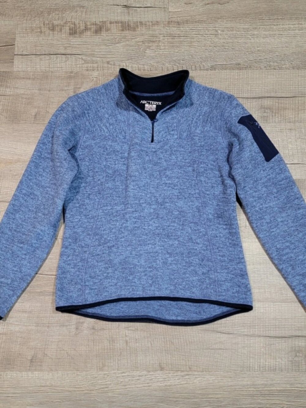 Arc'Teryx Polartec Womens Covert Fleece Quarter Zip Pullover Jacket Medium Blue